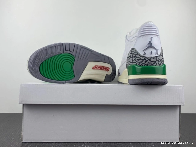 Kicked Out Shoe Store CK9246-136 Lucky Green Jordan Retro 3 (W) 0813